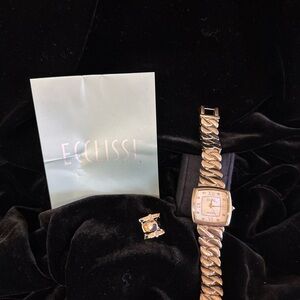 Ecclissi Silver Watch with Chain Bracelet